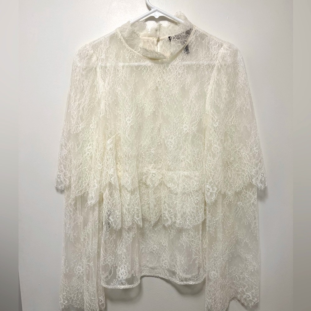 BCBG lace blouse